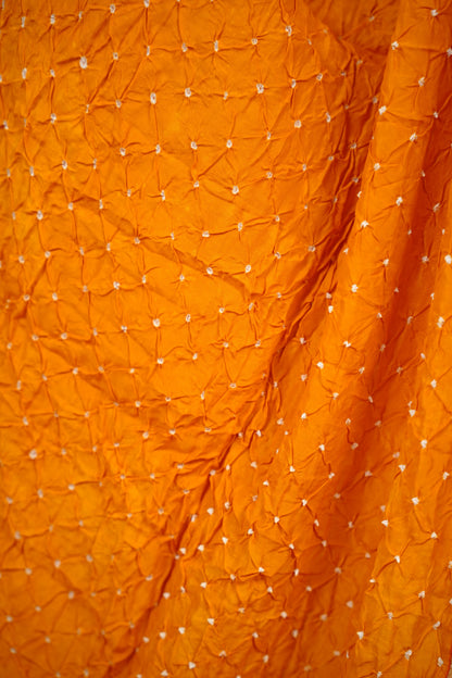 Yellow Handcrafted Bandhani Paithani Dola Silk Saree | Looms & Tassels