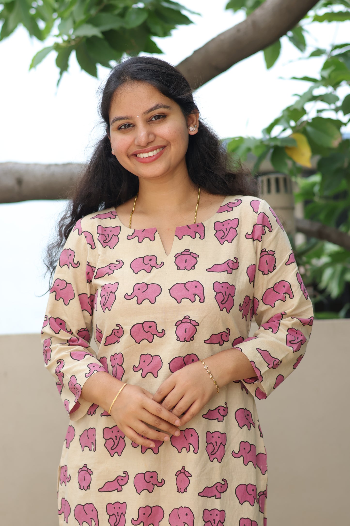 Pink Pure Cotton Handcrafted Co-Ord Set