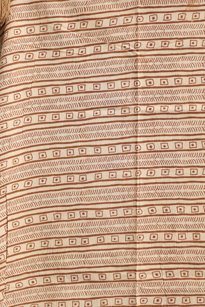 Brown Kalamkari Cotton Saree