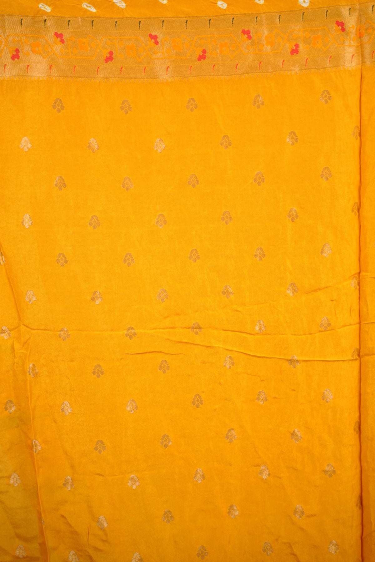 Yellow Handcrafted Bandhani Paithani Dola Silk Saree | Looms & Tassels