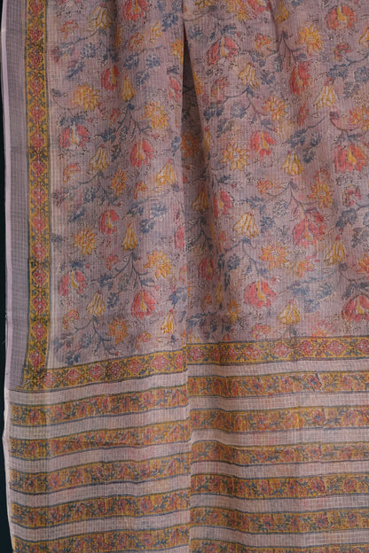 Hand block printed Kota Doriya Saree