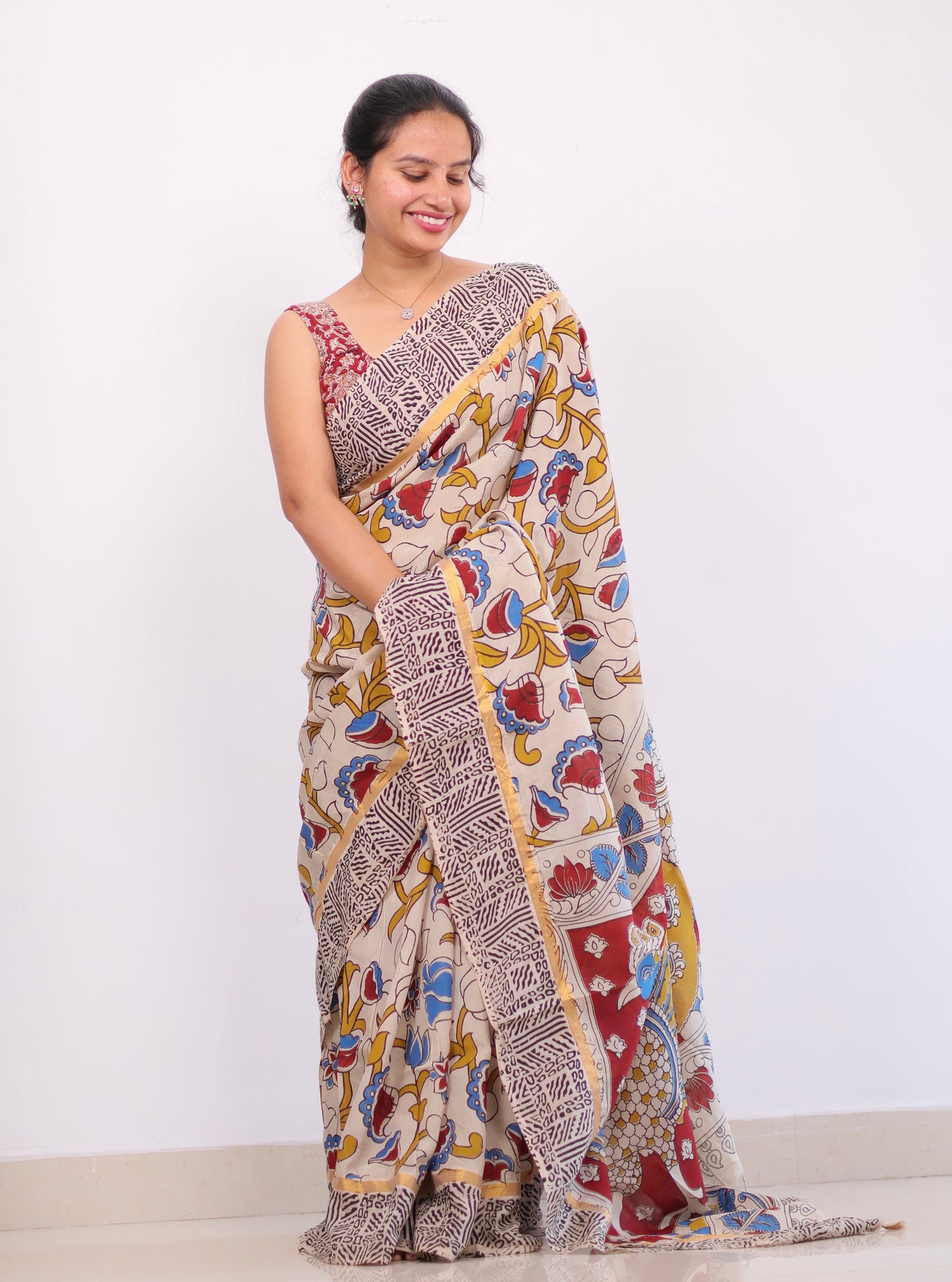 Chennur silk kalamkari Saree