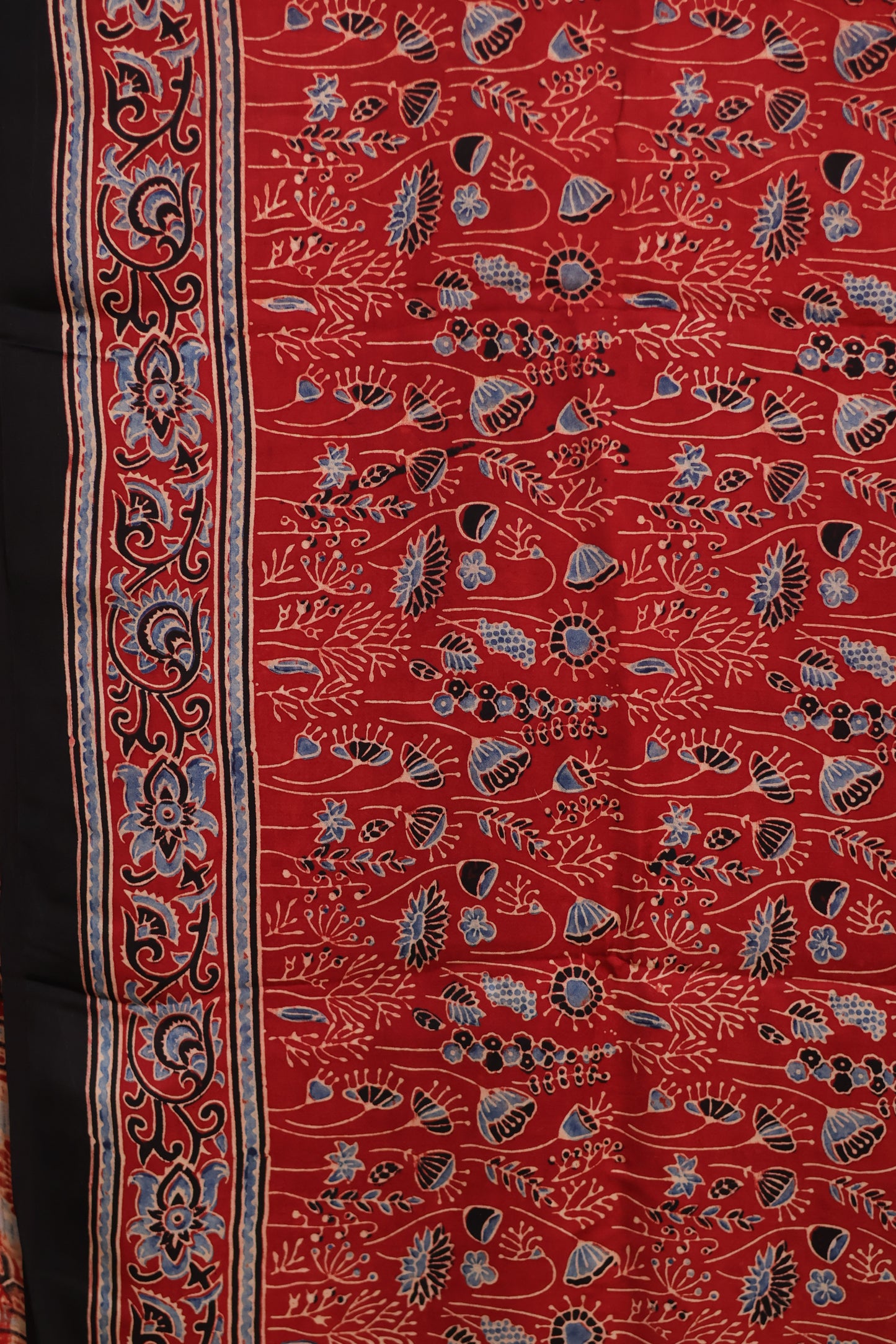 Ajrakh Modal Silk Saree