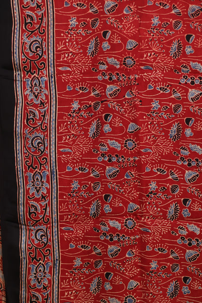 Ajrakh Modal Silk Saree