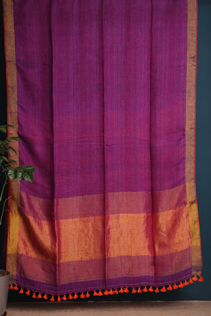 Pure Handwoven Linen Saree