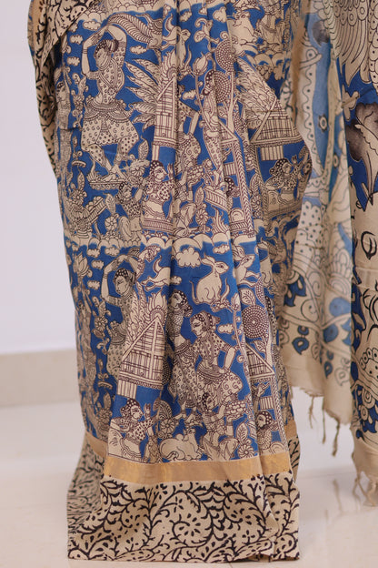 Chennur silk kalamkari Saree