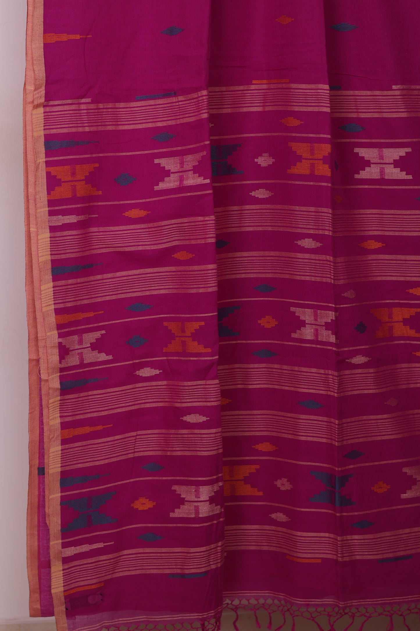 Pure Handwoven Jamdhani Malai Cotton Saree