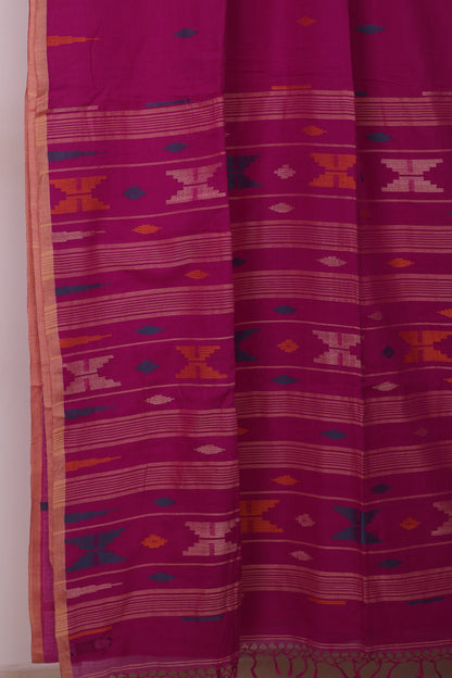 Pure Handwoven Jamdhani Malai Cotton Saree