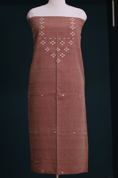 Handwoven weaving butta pure Malai cotton 2 piece suit sets