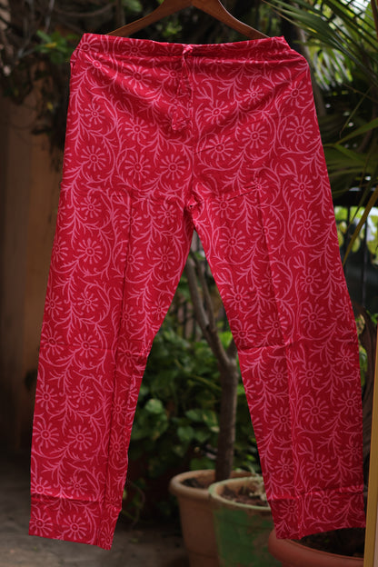 Handblock printed Pure Mul Cotton with Kota Doria Duppata 3 piece suit (stitched)