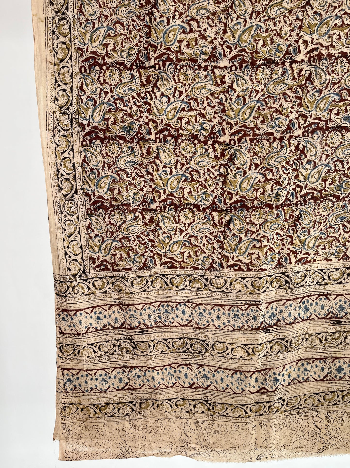 Maroon Kalamkari Cotton Dupatta