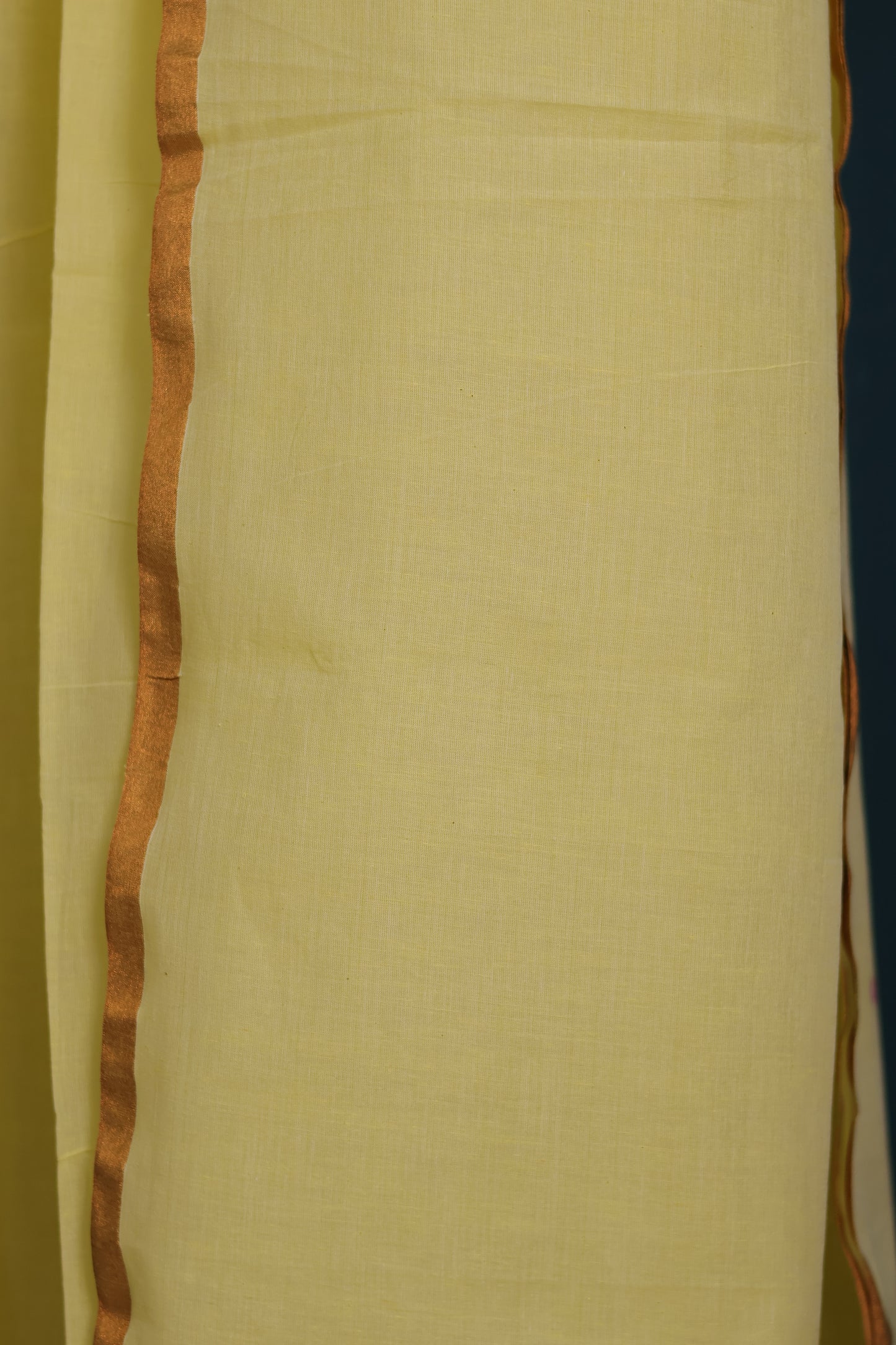Yellow Pure Handwoven Mercerised Cotton Saree with Mina Jari Butta Weaving