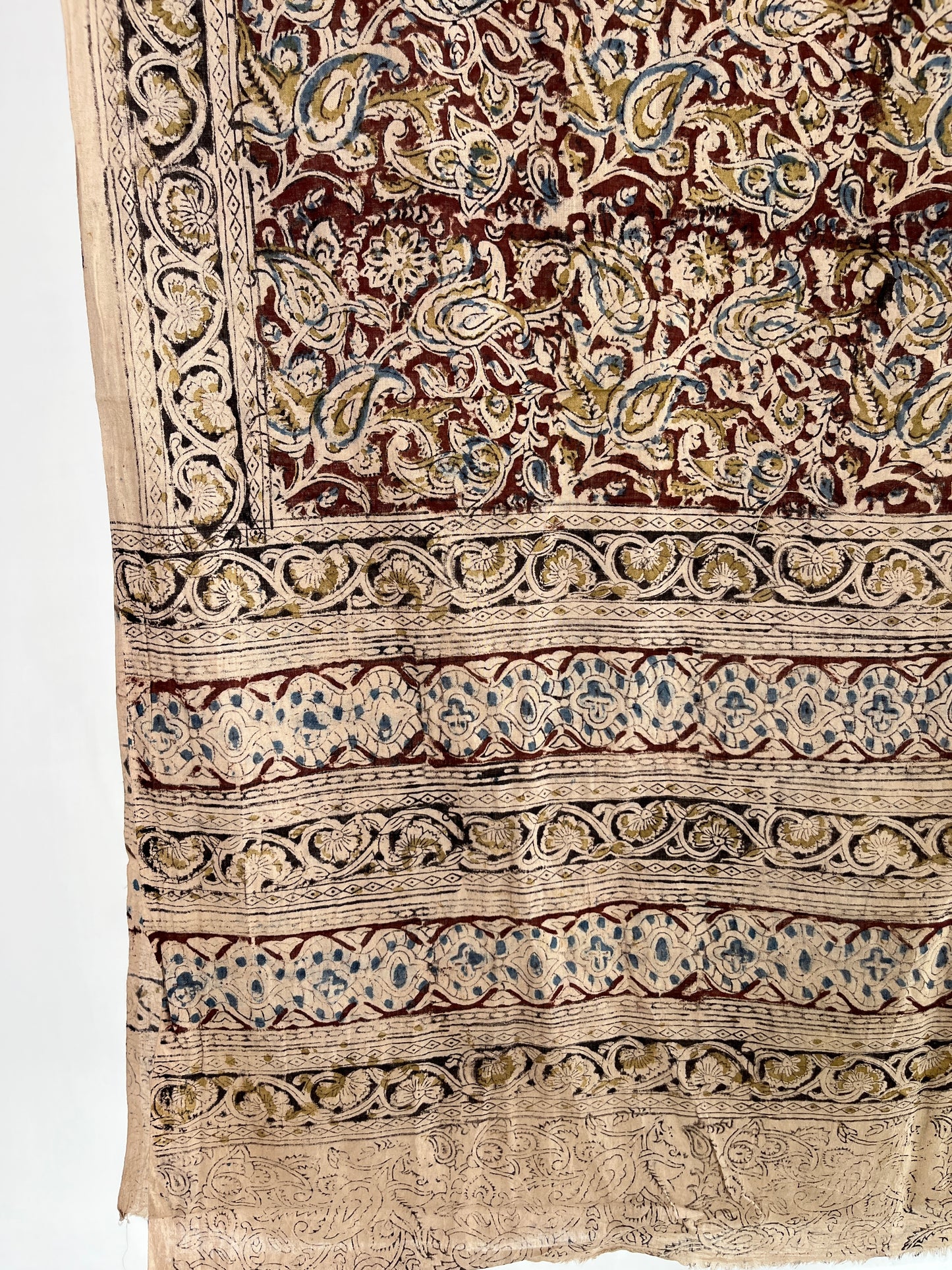 Maroon Kalamkari Cotton Dupatta