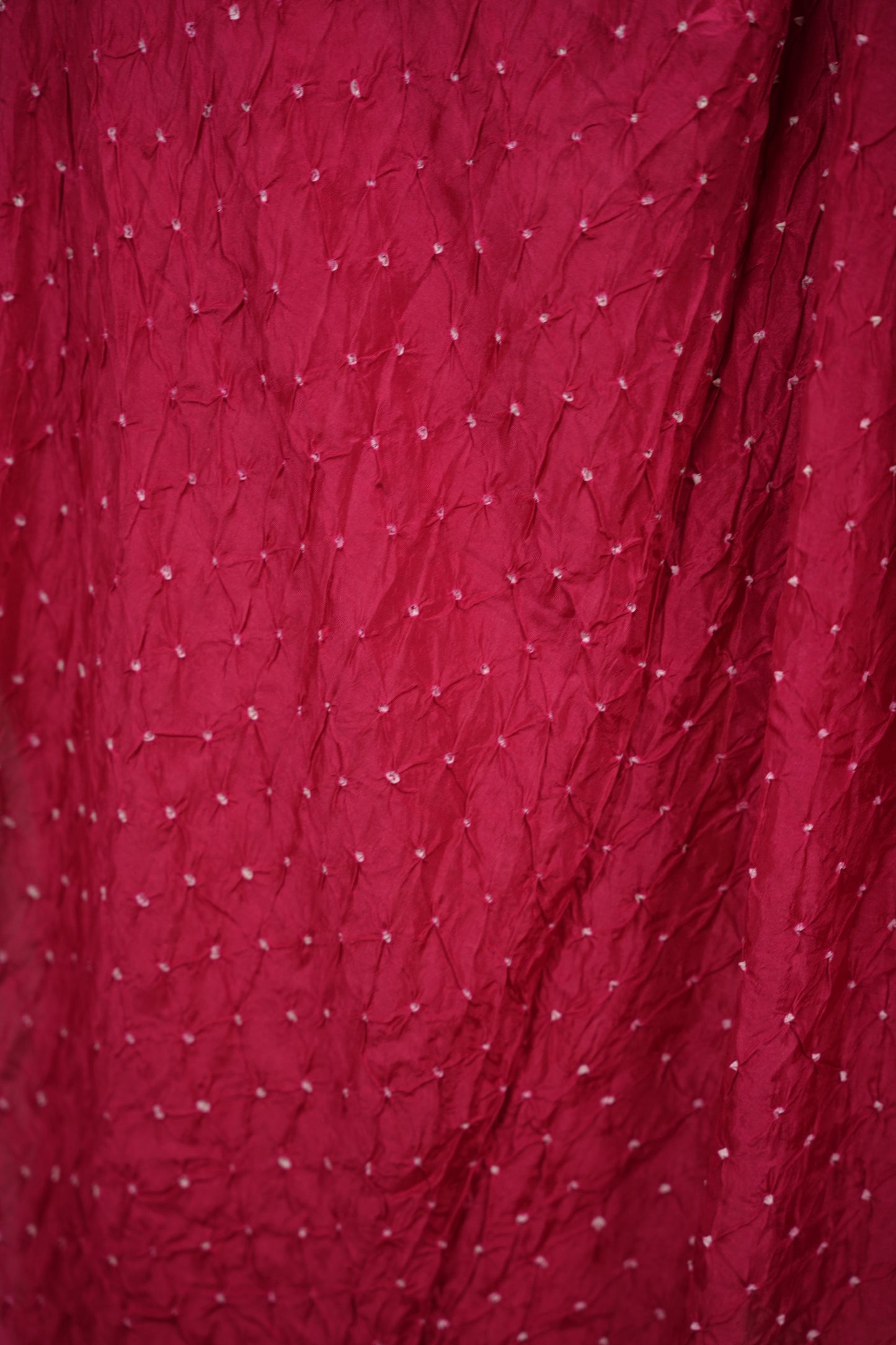 Magenta Pink Handcrafted Bandhani Paithani Dola Silk Saree | Looms & Tassels