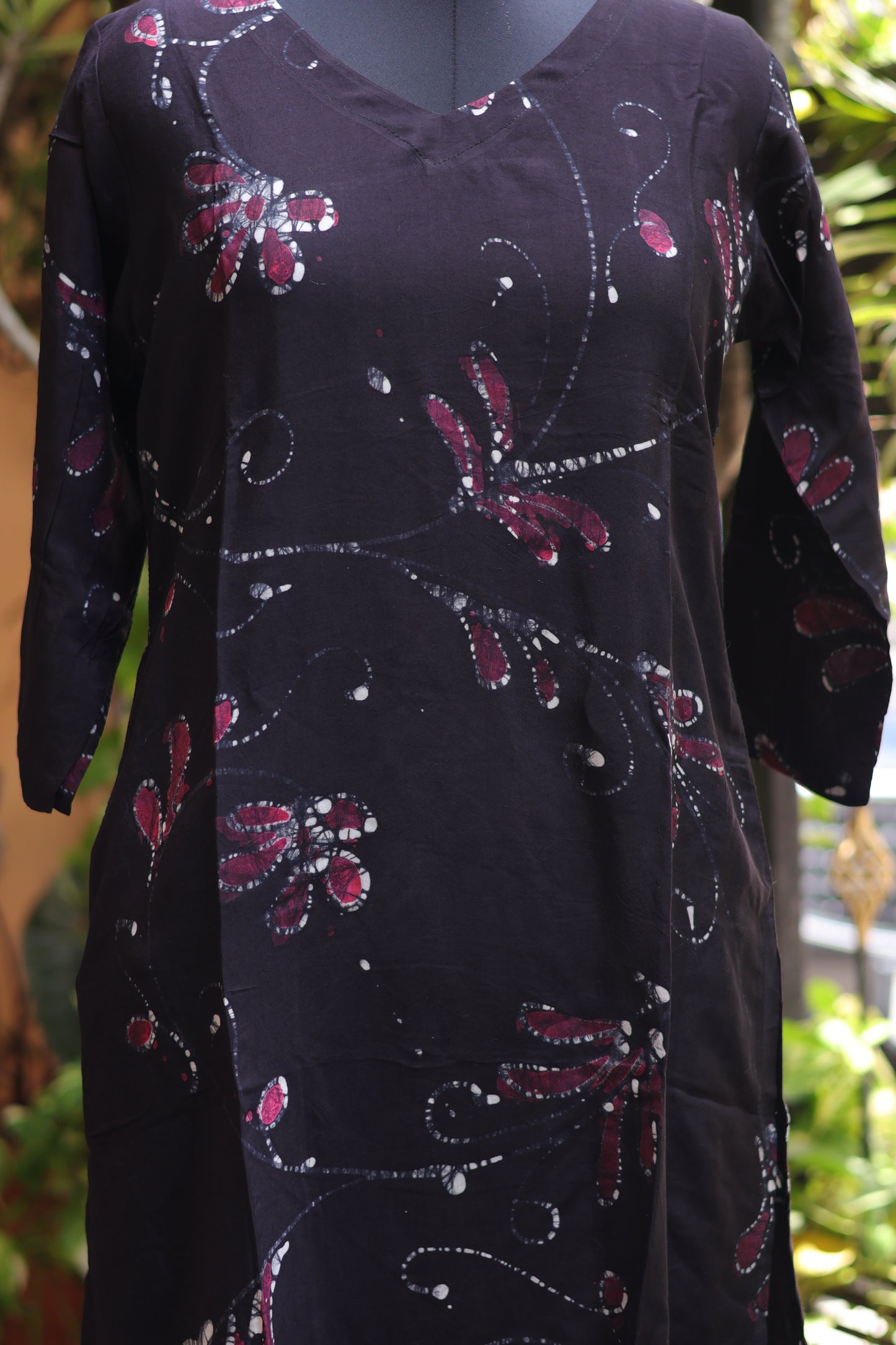 Hand drawn Batik silk Kurti