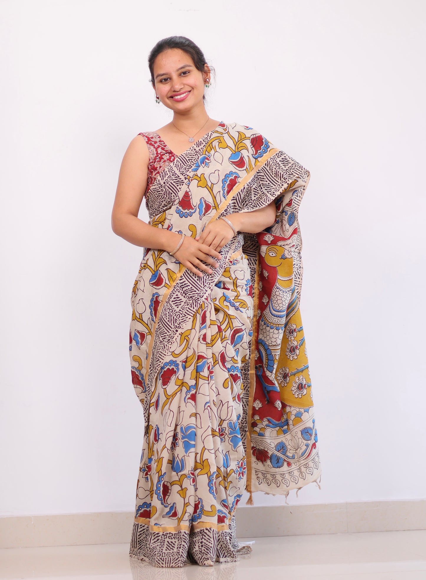 Chennur silk kalamkari Saree