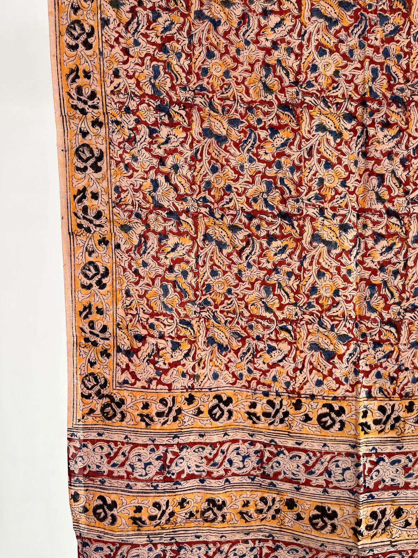 Red Kalamkari Cotton Dupatta