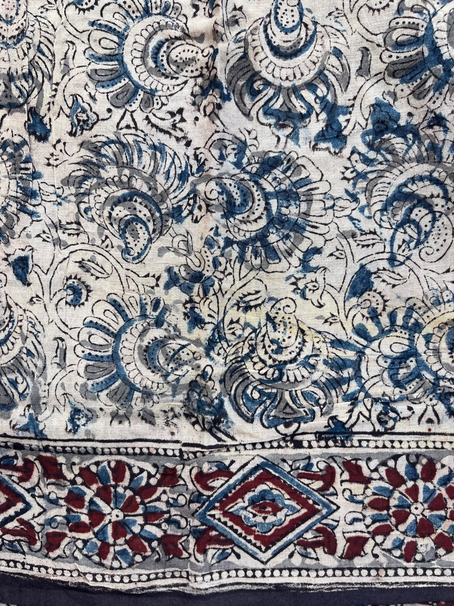 Hand Block Printed Kalamkari Cotton Saree