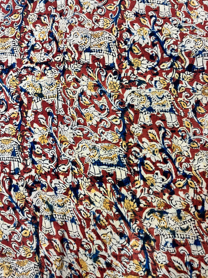 Kalamkari dyeing pure cotton saree