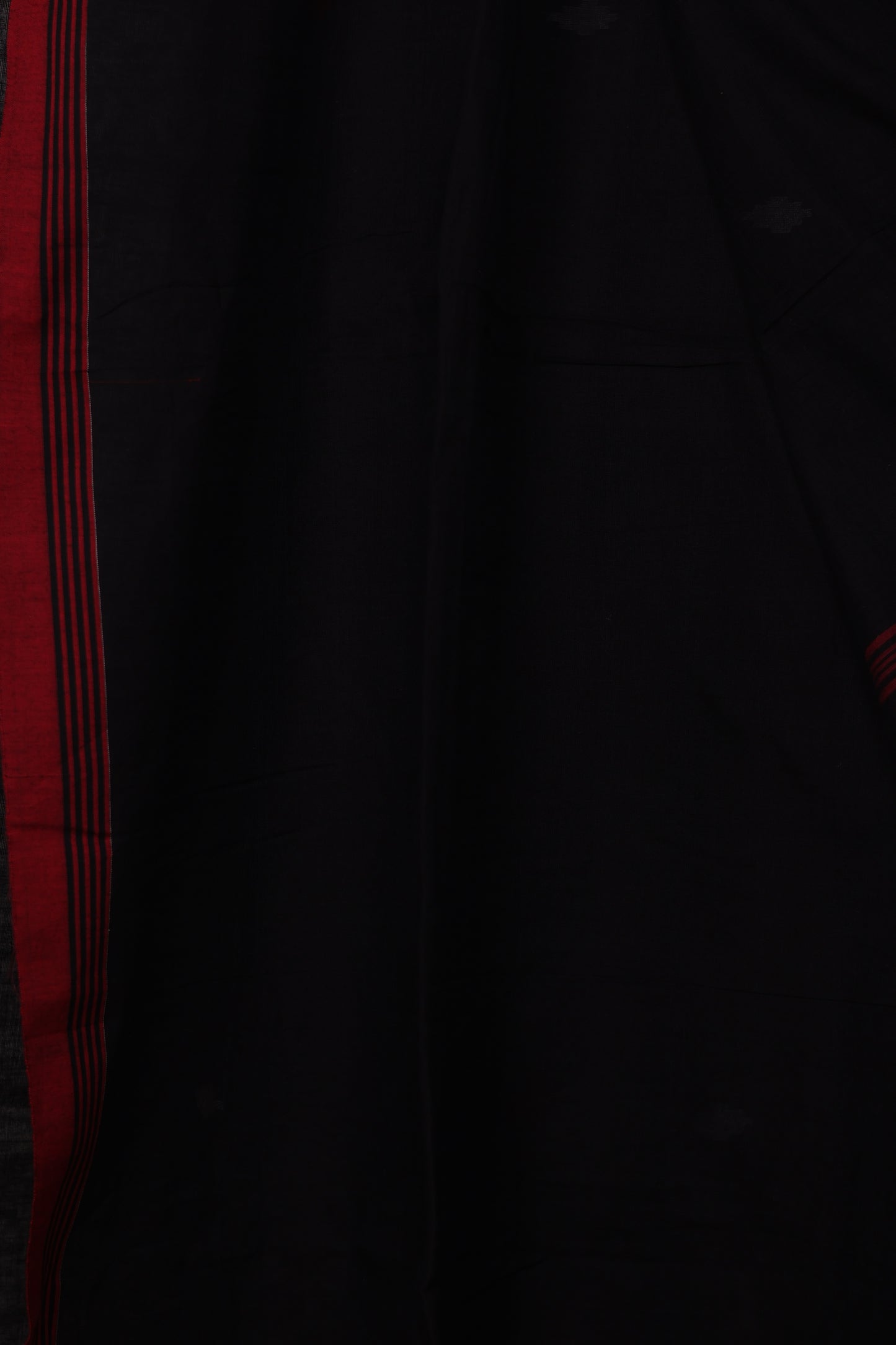 Black Pure Handwoven Jamdhani Malai Cotton Saree