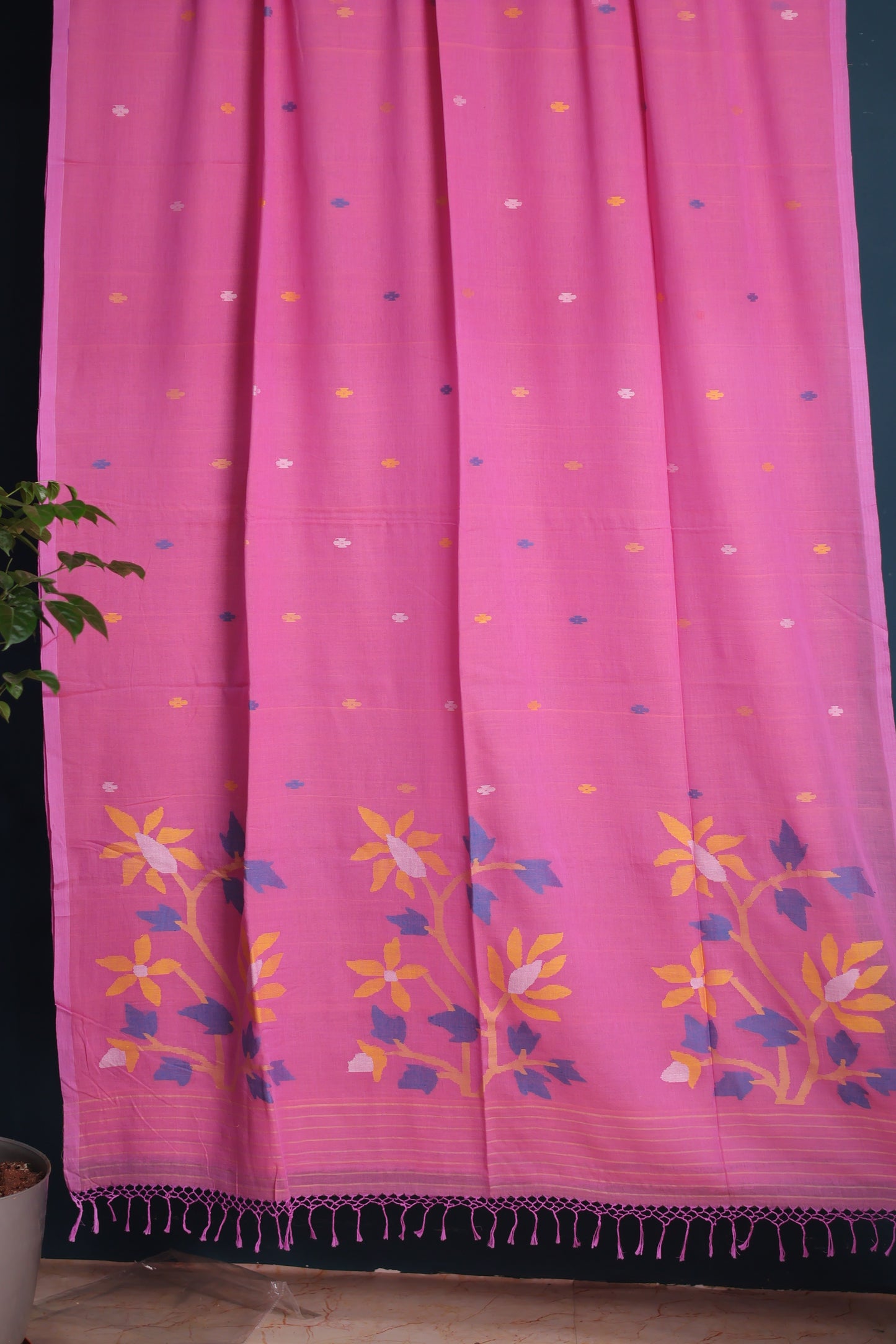 Pure Handwoven Jamdhani Malai Cotton Saree