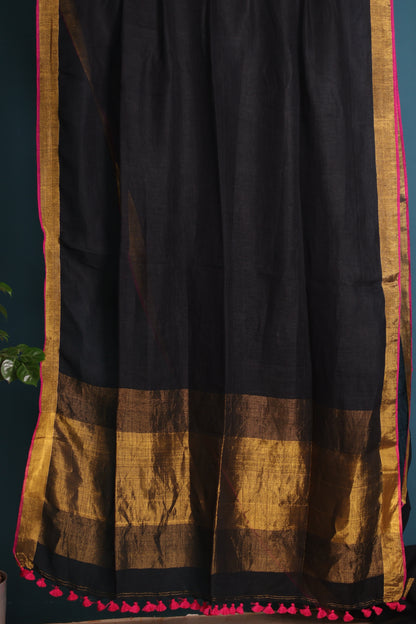 Pure Handwoven Linen Saree