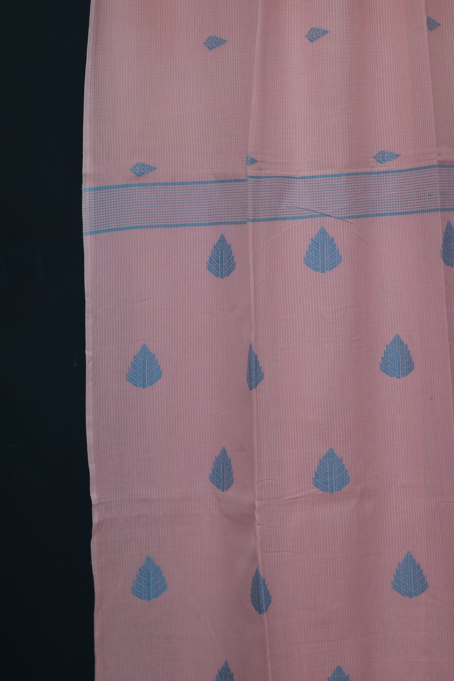 Pink Checks Pure Handwoven Jamdhani butta Malai Cotton Saree