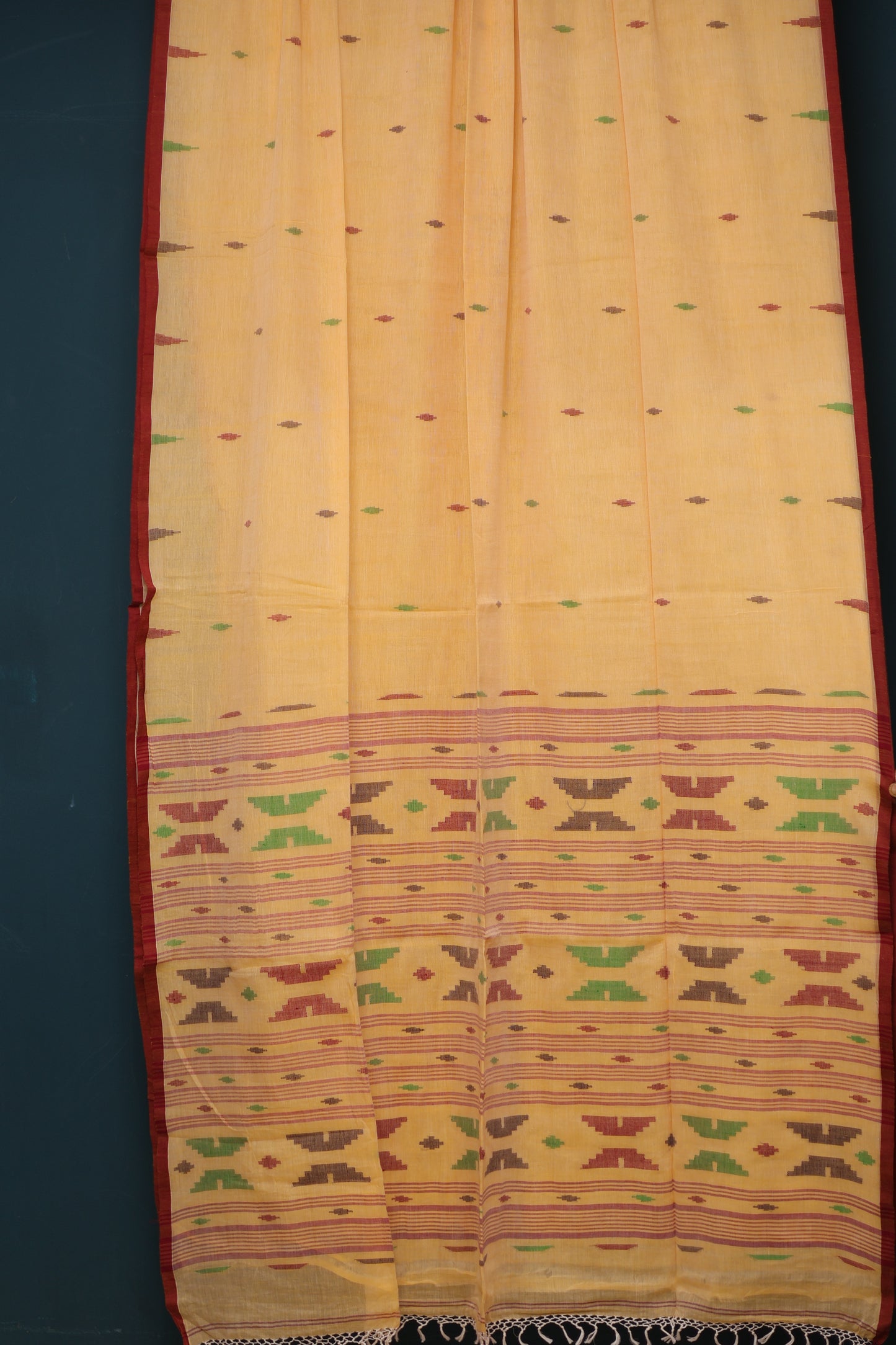 Pure Handwoven Jamdhani Malai Cotton Saree
