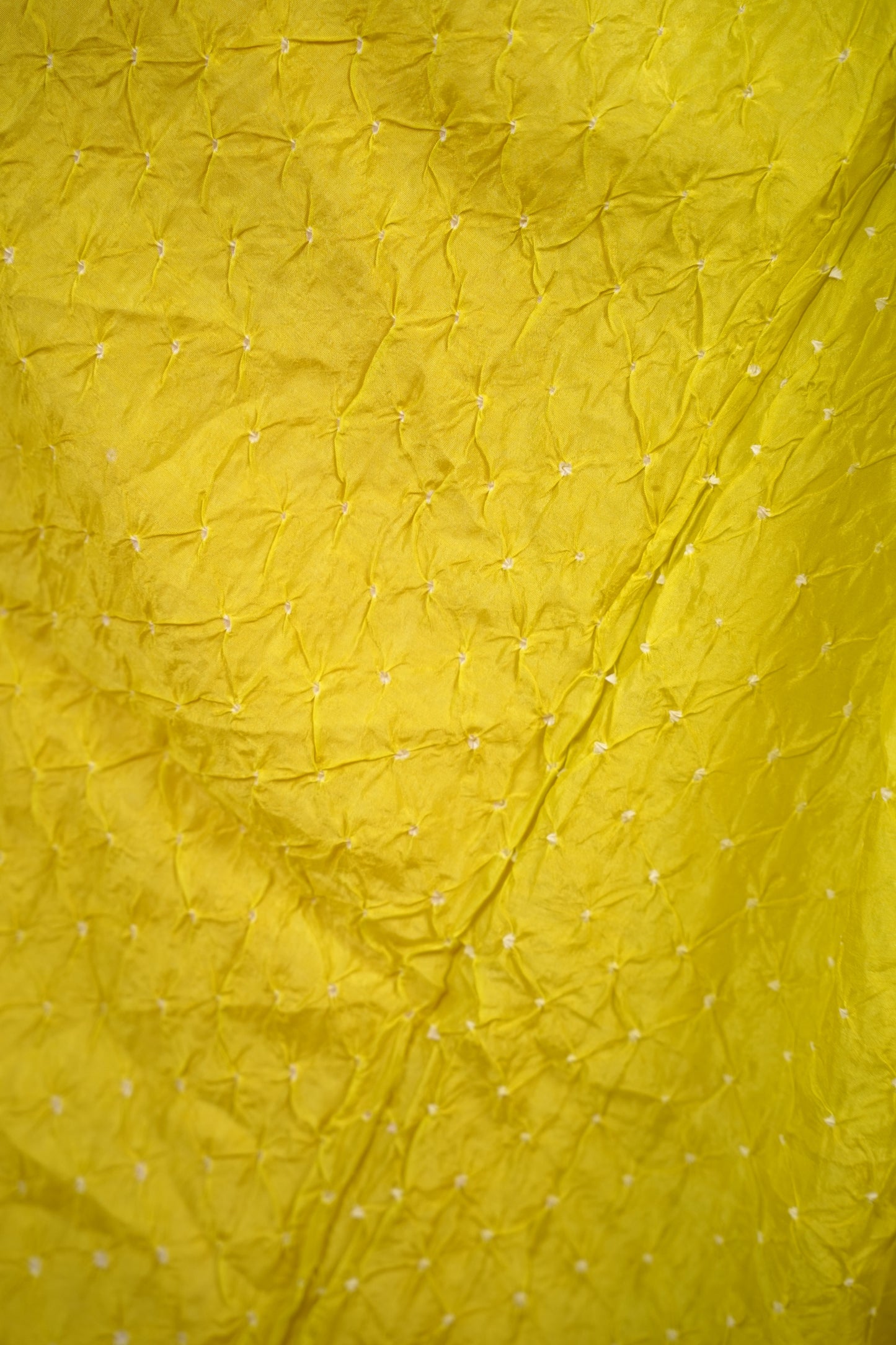 Lemon Green Handcrafted Bandhani Paithani Dola Silk Saree | Looms & Tassels