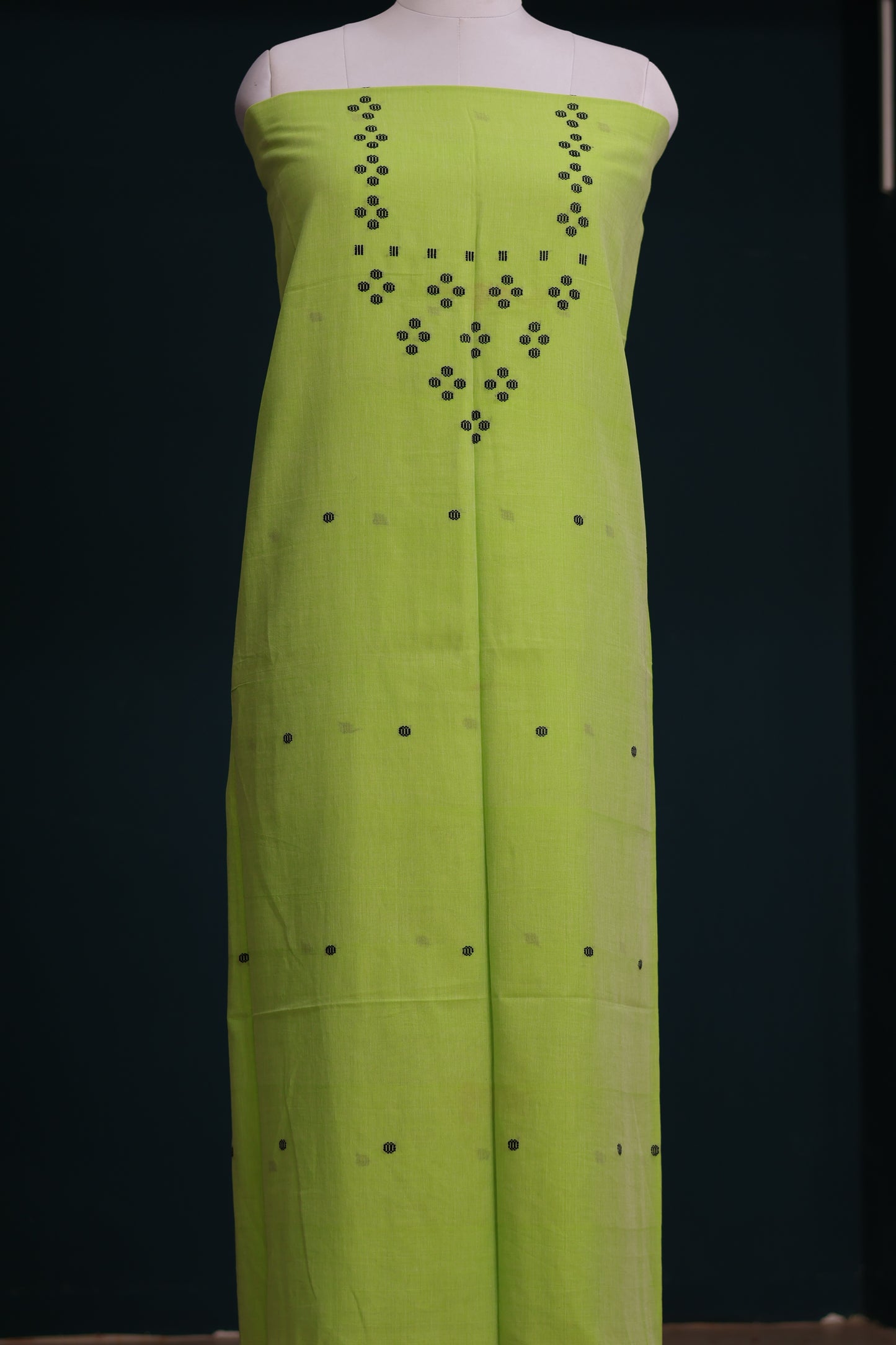 Handwoven weaving butta pure Malai cotton 2 piece suit sets