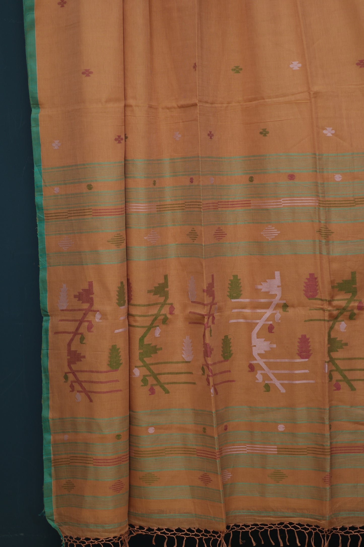 Pure Handwoven Jamdhani Malai Cotton Saree