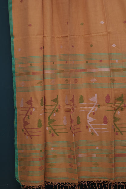 Pure Handwoven Jamdhani Malai Cotton Saree