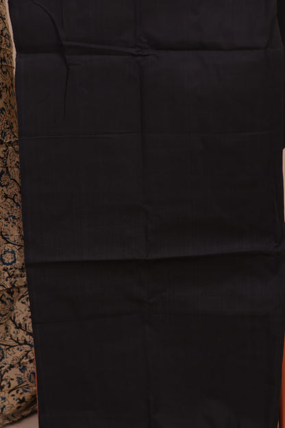 Hand Block Printed Kalamkari Unstitched 3pc Suit Set