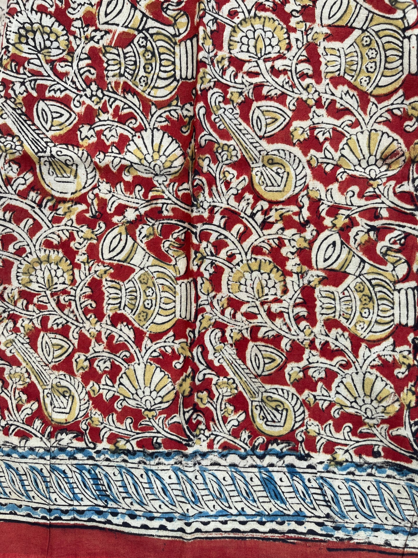 Hand Block Printed Kalamkari Cotton Saree