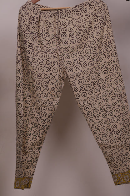 Handblock printed kota 3 piece suit (stitched)