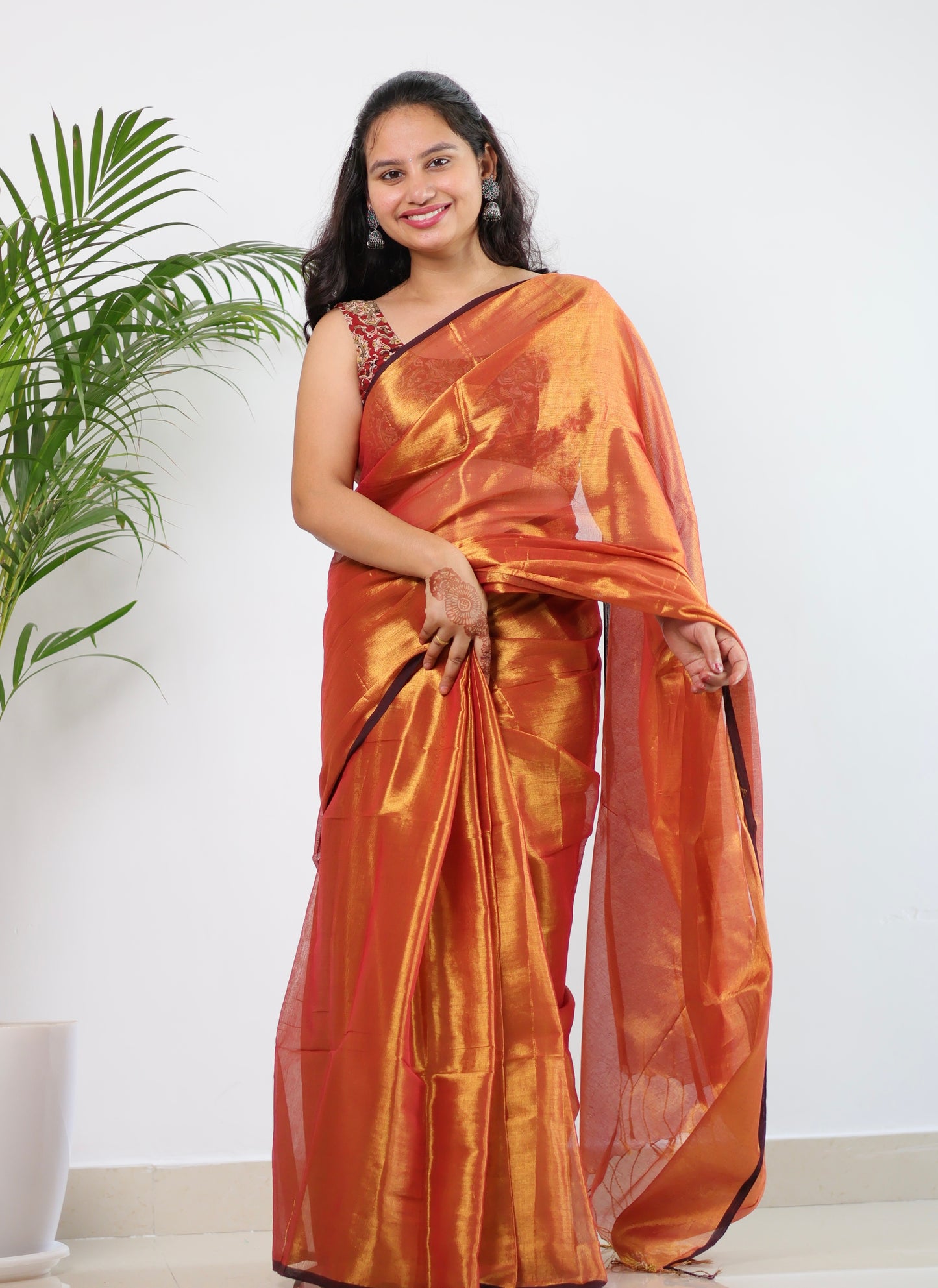 Tissue Mul Cotton Saree