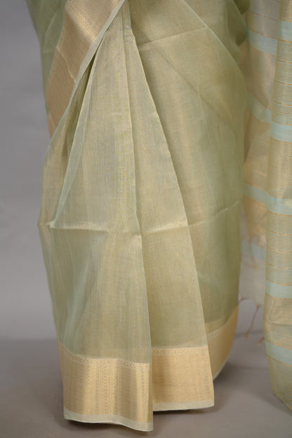 Checks Handloom Maheswari Tissue Silk Cotton Sarees | Looms & Tassels