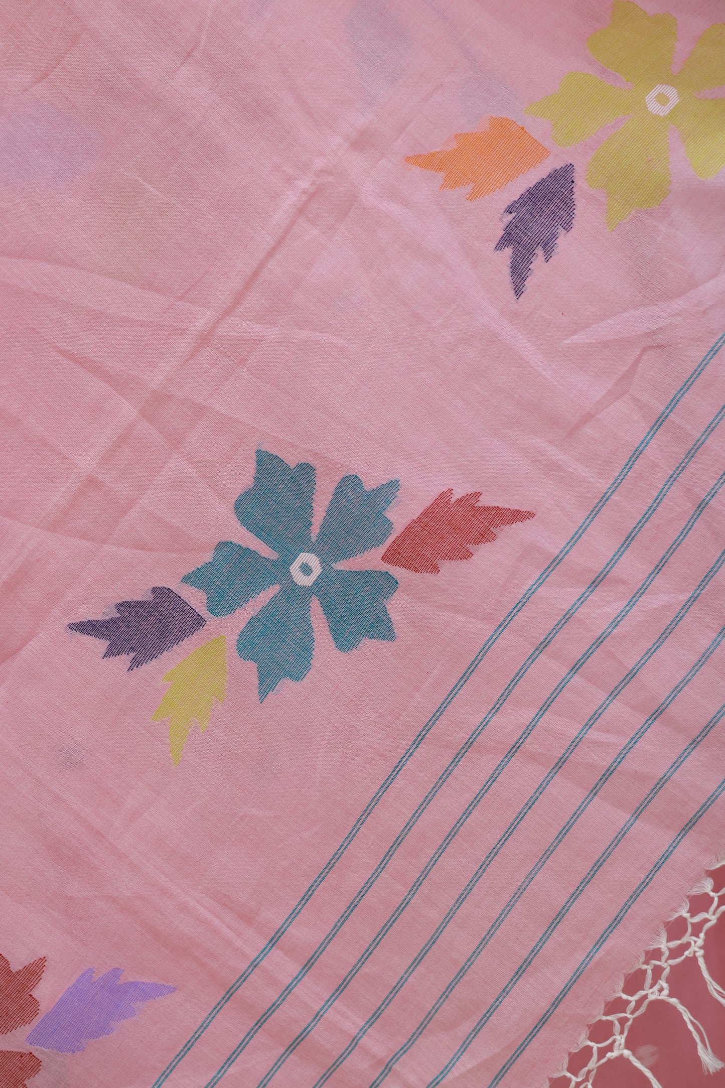 Handwoven Jamdhani pure Malai cotton 2 piece suit sets