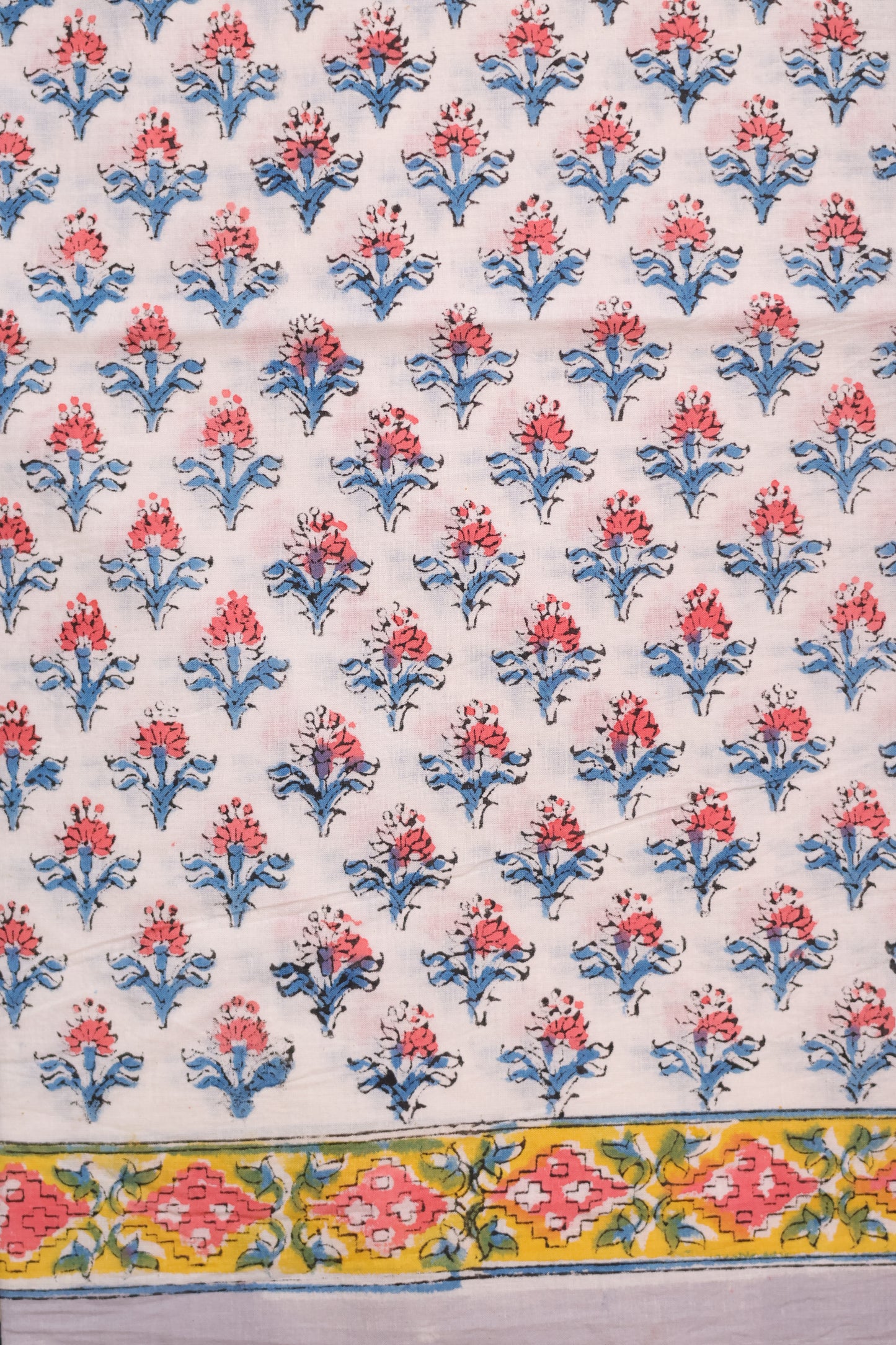 Hand block printed Kota Doriya Saree