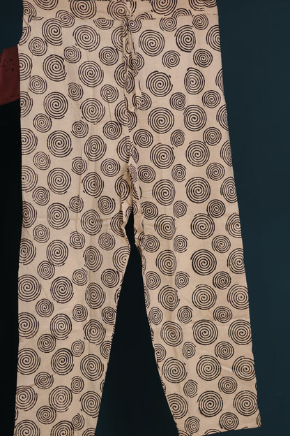 Handblock printed kota 3 piece suit (stitched)
