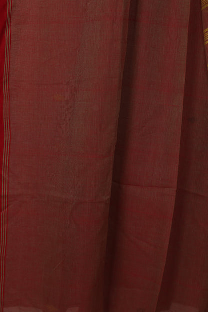 Dual Shade Pure Handwoven Jamdhani Malai Cotton Saree