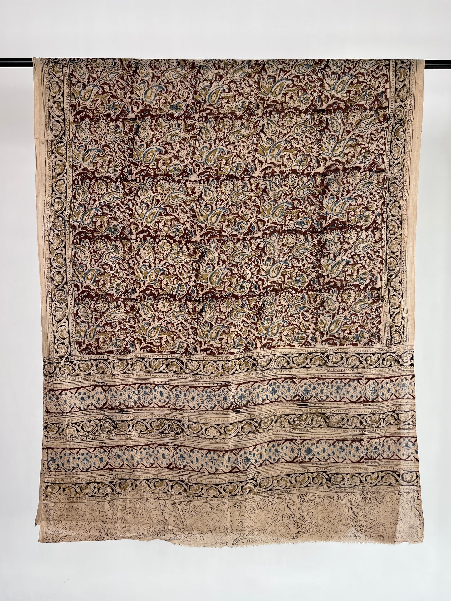 Maroon Kalamkari Cotton Dupatta