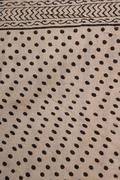 Bagru Handblock printed MulMul cotton saree