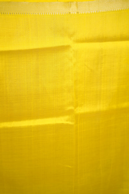 Wine & Yellow Handloom Mangalagiri Silk Saree| Looms & Tassels