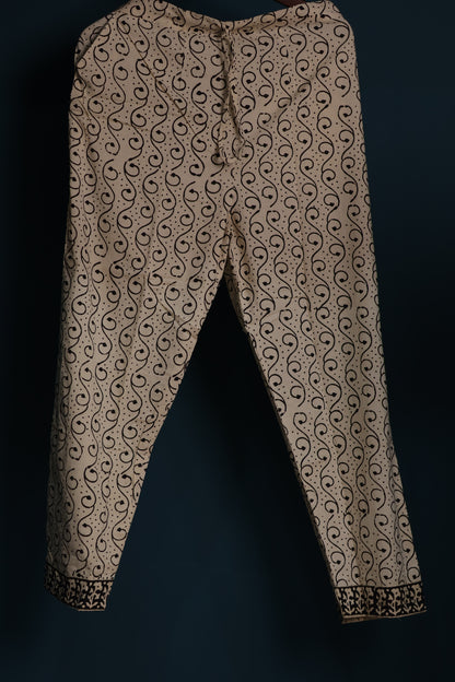 Handblock printed kota 3 piece suit (stitched)