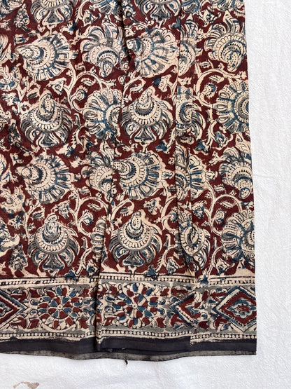 Hand Block Printed Kalamkari Cotton Saree