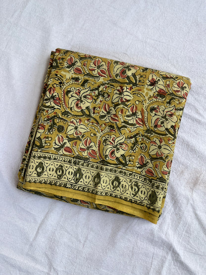 Hand Block Printed Kalamkari Cotton Saree