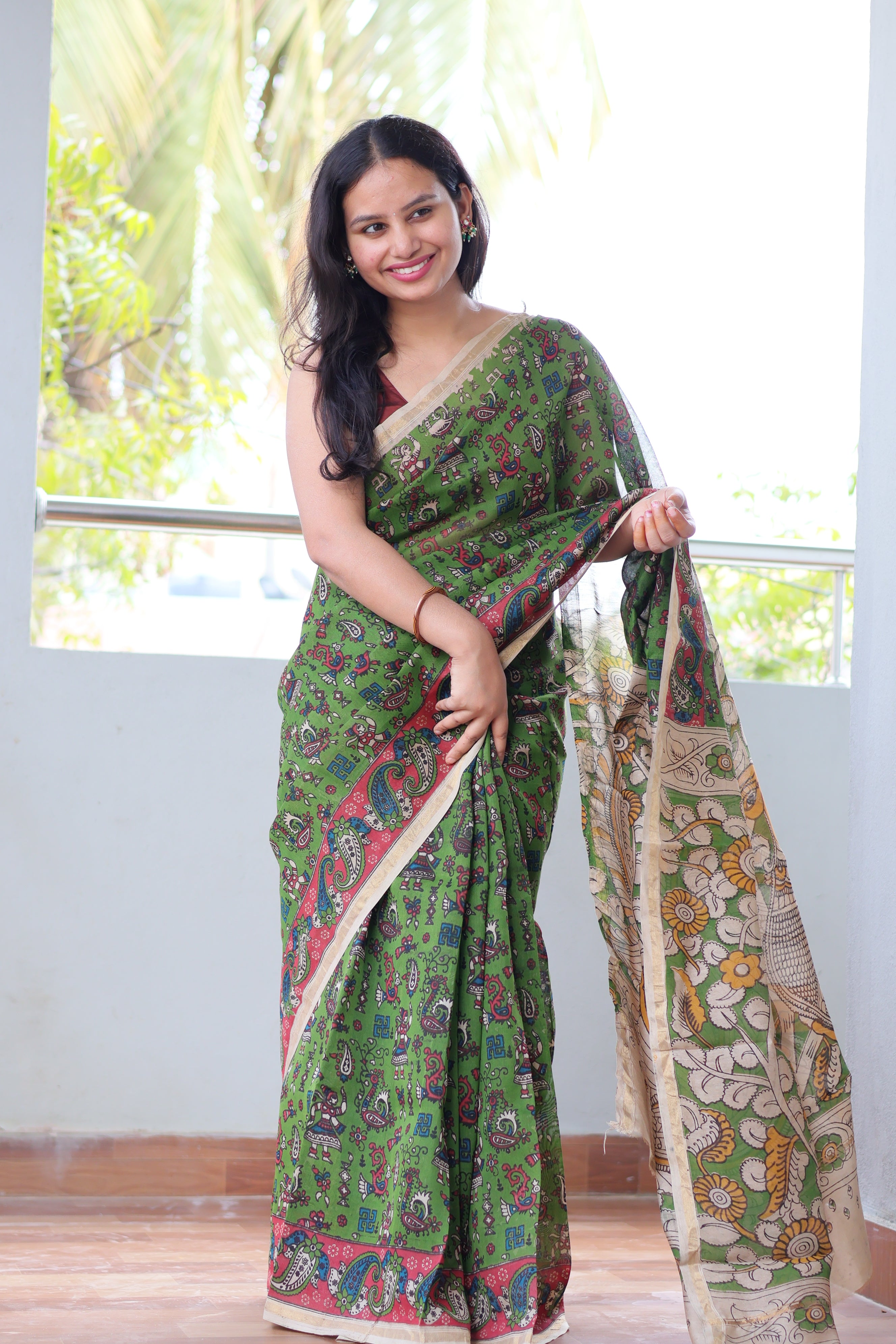 Casual Manipuri/Linen Chanderi Kalamkari Saree at Rs 850/piece | Paithani  Silk Saree in Ahmedabad | ID: 19532112291