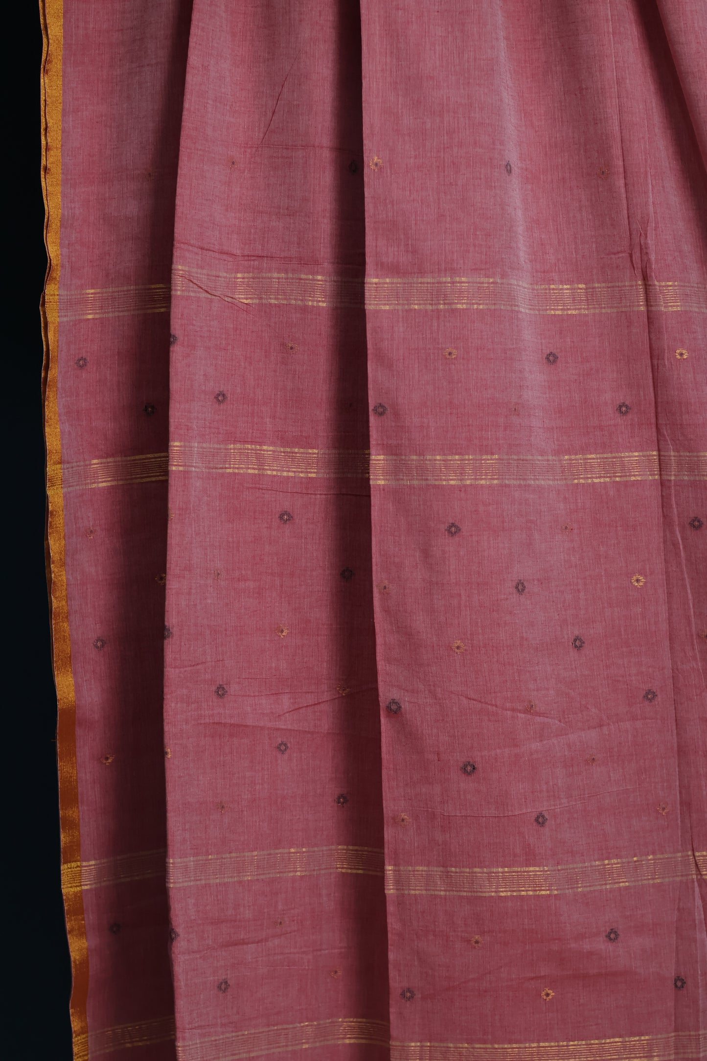 Pure Handwoven Mercerised Cotton Saree with Mina Jari Butta Weav