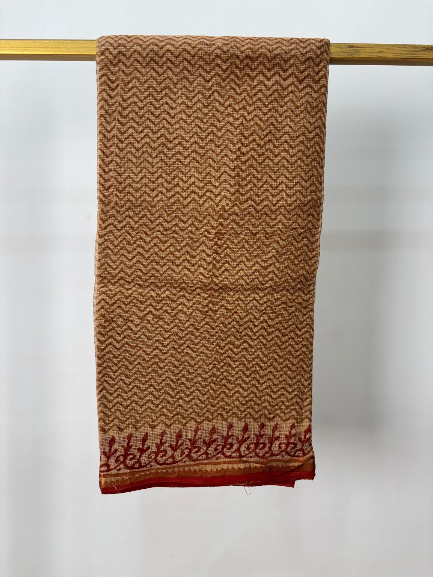 Hand block printed Kota Doriya Saree
